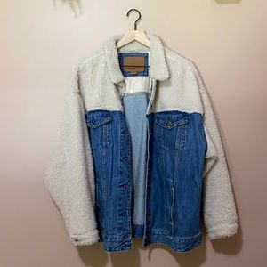 American Eagle Sherpa Denim Jacket